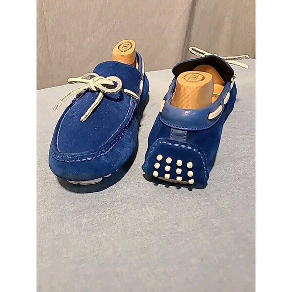 Cole Haan NikeAir Driving Moccasins Shoes Men\'s Size 8 W 10 Blue Suede Loafers main image 5